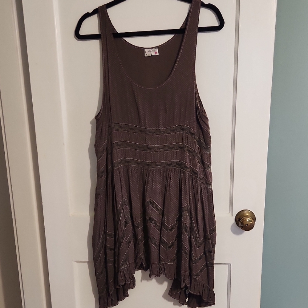 Free People Voile and Lace Trapeze Slip Dress